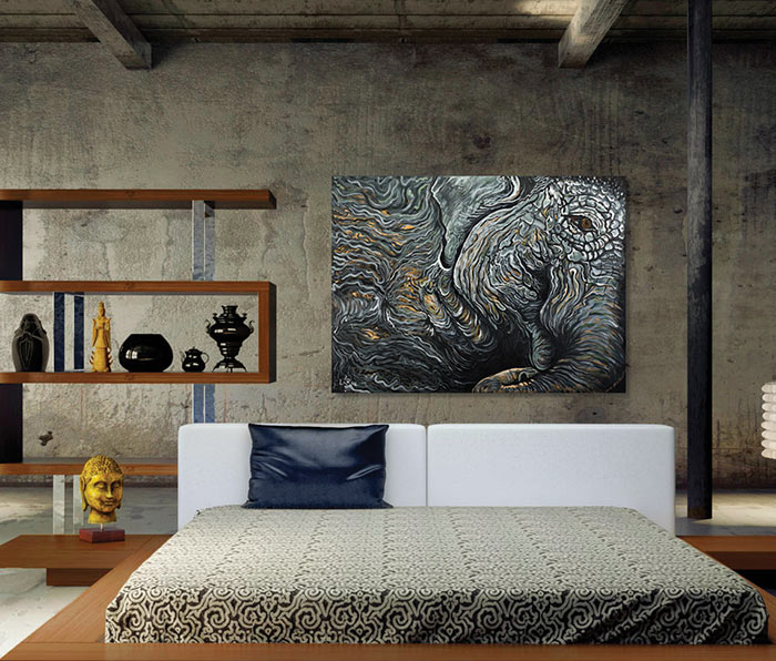 Waking Elephant Painting By Doug LaRue