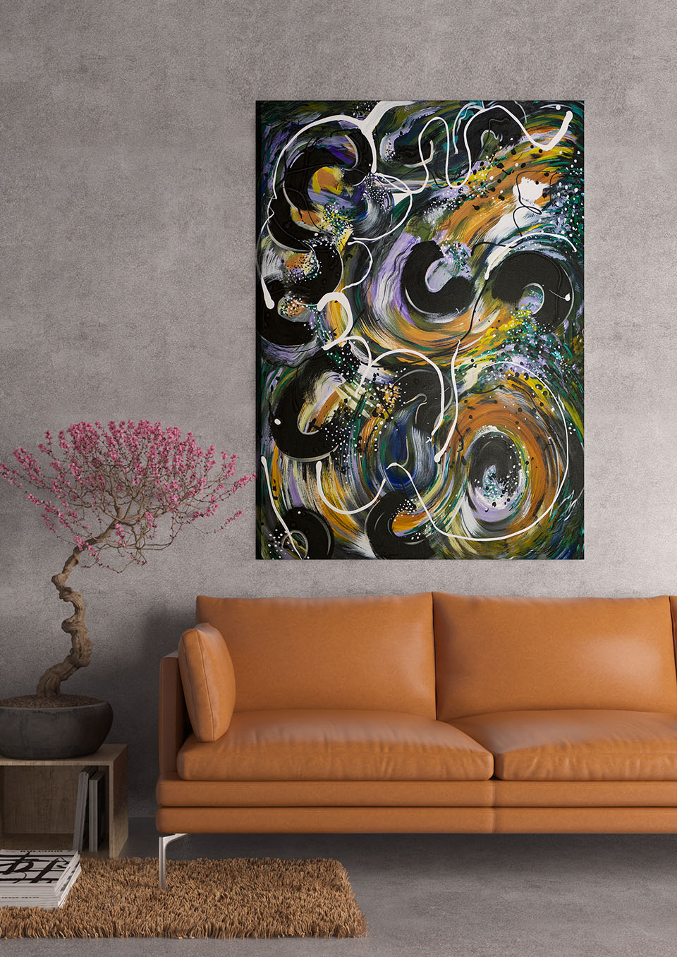 Blue Sax painting by Doug LaRue