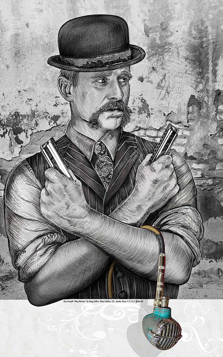 Guy Forsyth art by Doug LaRue