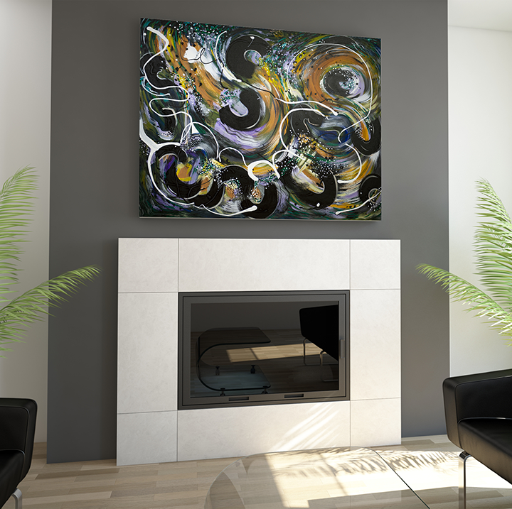 Blue Sax painting by Doug LaRue